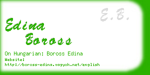 edina boross business card